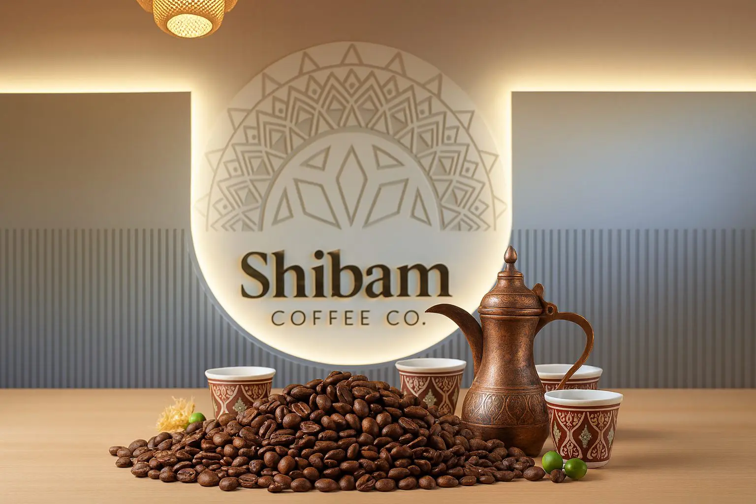 Shibam Coffee drinks and pastries